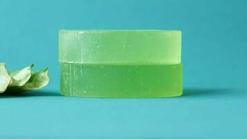 transparent Aloe vera natural soap bar video