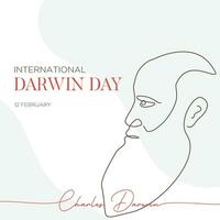 International Darwin Day of Science and Humanism background template design vector