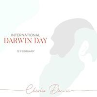 International Darwin Day of Science and Humanism background template design vector