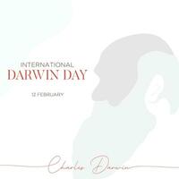 International Darwin Day of Science and Humanism background template design vector