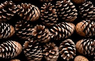 AI generated a clipping of pine cones on a white background. photo