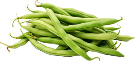 AI generated pile of raw green beans png