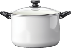 AI generated white ceramic cooking pot or saucepan png