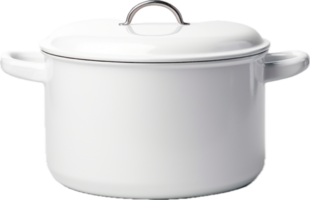 AI generated white ceramic cooking pot or saucepan png