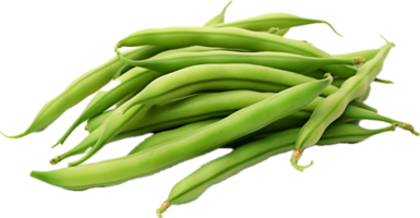 AI generated pile of raw green beans png