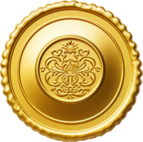 AI generated Gold wax seal png