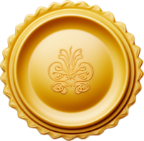 ai gegenereerd goud was- zegel PNG