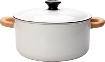 ai gegenereerd wit keramisch Koken pot of pan PNG