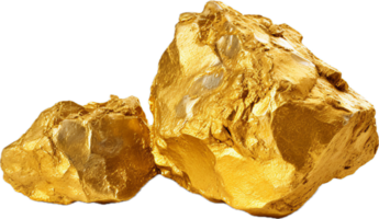 AI generated gold nuggets png