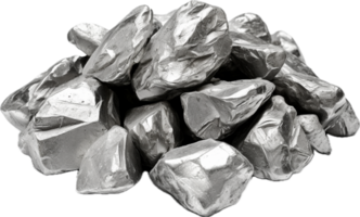 ai generiert Silber Nuggets png