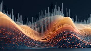 ai generado generativo ai, valores mercado gráfico líneas, financiero grafico en tecnología resumen antecedentes representar financiero crisis, financiero fusión de un reactor. tecnología concepto, comercio mercado concepto. foto