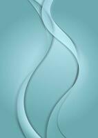 Abstract blue cyan  wavy background photo