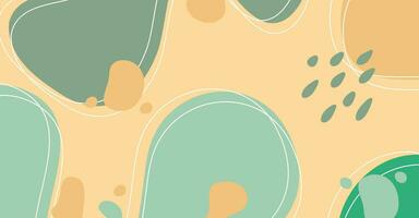 Abstract background various shapes and doodle objects pastel color vector