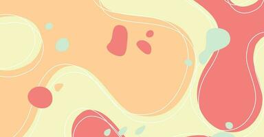 Abstract background various shapes and doodle objects pastel color vector