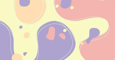 Abstract background various shapes and doodle objects pastel color vector