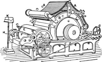 Manufacturing vintage illustration. vector