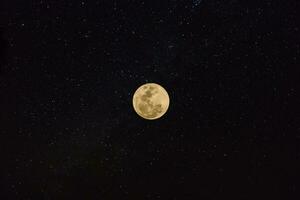 Moon in the dark night. photo