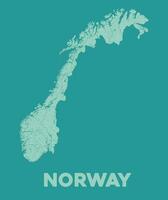 Detailed Norway Map vector