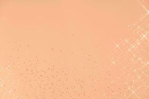Abstract Peach Fuzz background with sparkles in the shape of stars. photo