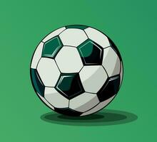 Football Vector illustration on gradient background manually created