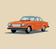 retro car vector illustration editable EPS