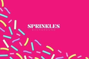 Realistic 3D sprinkles colorful design vector