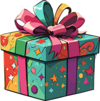 AI generated Colorful Christmas Boxing Day Illustration png