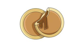 The animation forms an icon for Bungeoppang, a typical Korean food video