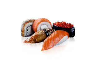 Sushi conjunto em png transparente fundo nigiri Sushi