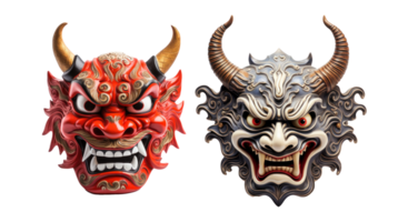 ai gegenereerd Japan demon masker transparant reeks png