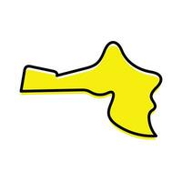 Beni Suef State of Egypt map design in vector form.
