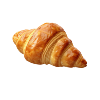 ai gerado fresco croissant em uma transparente fundo png