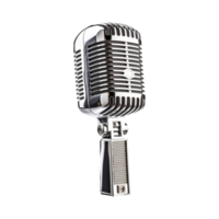 AI generated Retro style microphone png