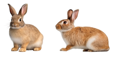 AI generated Funny bunny or baby rabbit for Easter Day on transparent background png