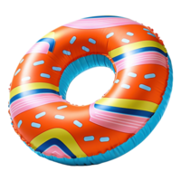 AI generated inflatable swimming ring in transparent background png