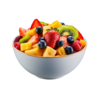 AI generated Colorful Fruit Salad on transparent Background png