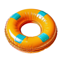AI generated inflatable swimming ring in transparent background png