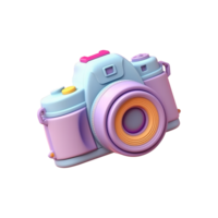 AI generated Camera 3D icon on transparent background png