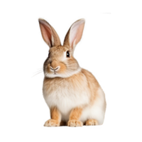 ai generato divertente coniglietto o bambino coniglio per Pasqua giorno su trasparente sfondo png