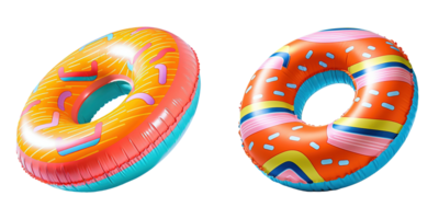 AI generated inflatable swimming ring in transparent background png