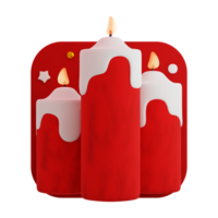 3d render Natal velas png