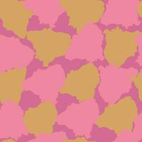 Seamless pattern with images of the contours of the gladiolus flower on a pink background vector