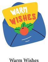 Trendy Warm Wishes vector