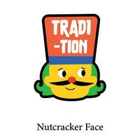 Trendy Nutcracker Face vector