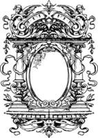 Modern Typographical Frame very varied with greater freedom allowed, vintage engraving. vector