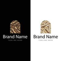 Tree Bark Logo Design Vector Simple Wood Texture Bark Illustration Symbol