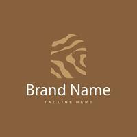 Tree Bark Logo Design Vector Simple Wood Texture Bark Illustration Symbol