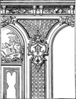 Regency Style, during the Regency era in the early 19th century,  vintage engraving. vector