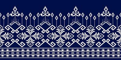 Embroidery Cross Stitch. Ethnic Patterns. Pixel Horizontal Seamless Vector. Geometric Ethnic Indian pattern. Native Ethnic pattern. Cross Stitch Border. Texture Textile Fabric Clothing Knitwear print. vector