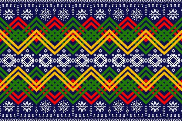 Ugly sweater Merry Christmas Happy New Year illustration knitted background seamless pattern folk style scandinavian ornaments. Wallpaper wrapping paper textile print. White, red, green colors.